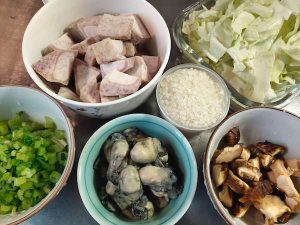 芋頭鮮蚵粥-食譜-食材