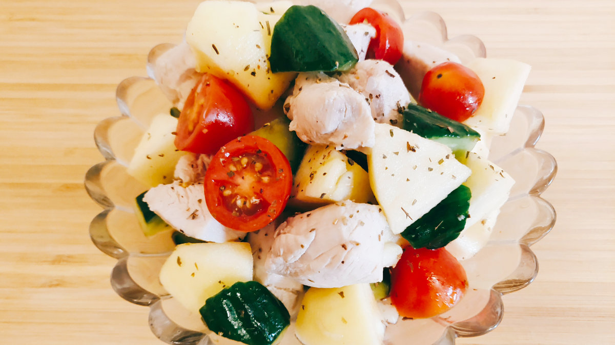 雞肉肉料理-蘋果雞胸肉丁