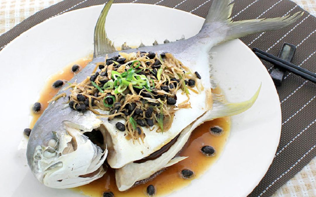 海金鯧料理　豆豉蒸海金鯧魚