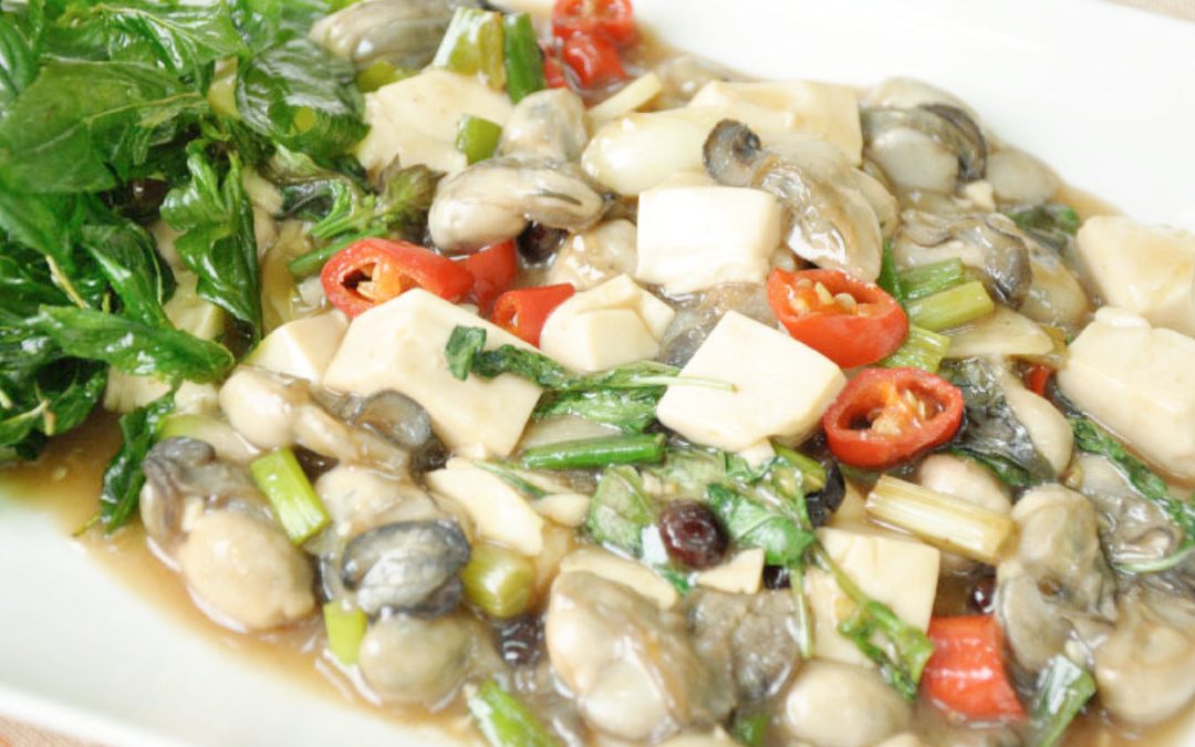 鮮蚵料理　豆豉炒鮮蚵