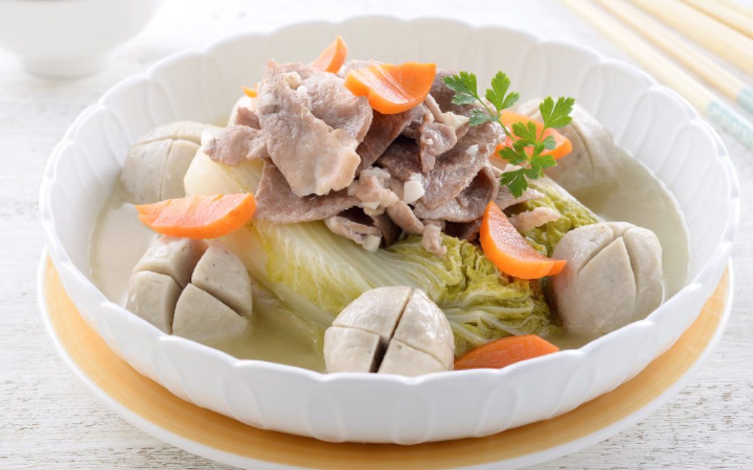 活用虱目魚丸的料理　元氣美味翠玉菜