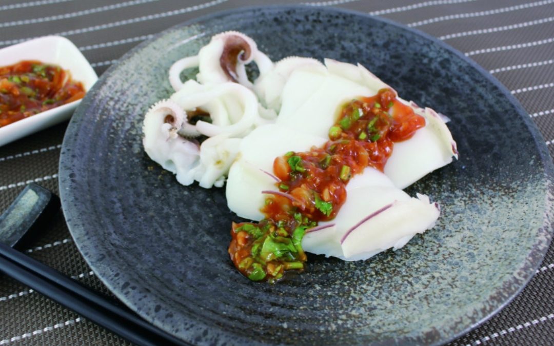 花枝食譜　花枝佐五味醬