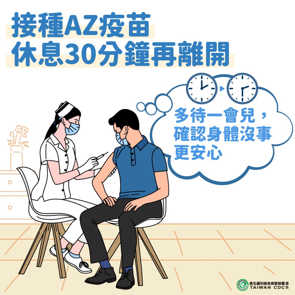打疫苗-接種-休息30分鐘